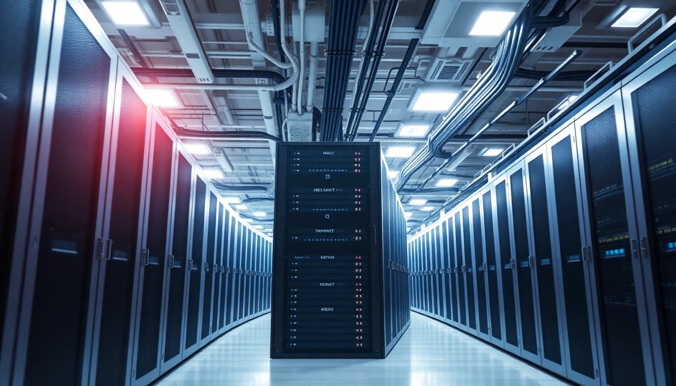 Showcase of adult hosting servers in a modern data center environment.