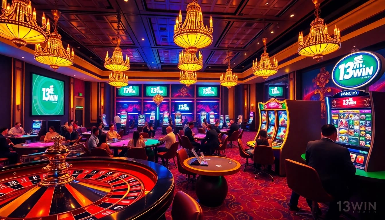 Players enjoy immersive gaming experiences at 13win’s luxury casino tables.
