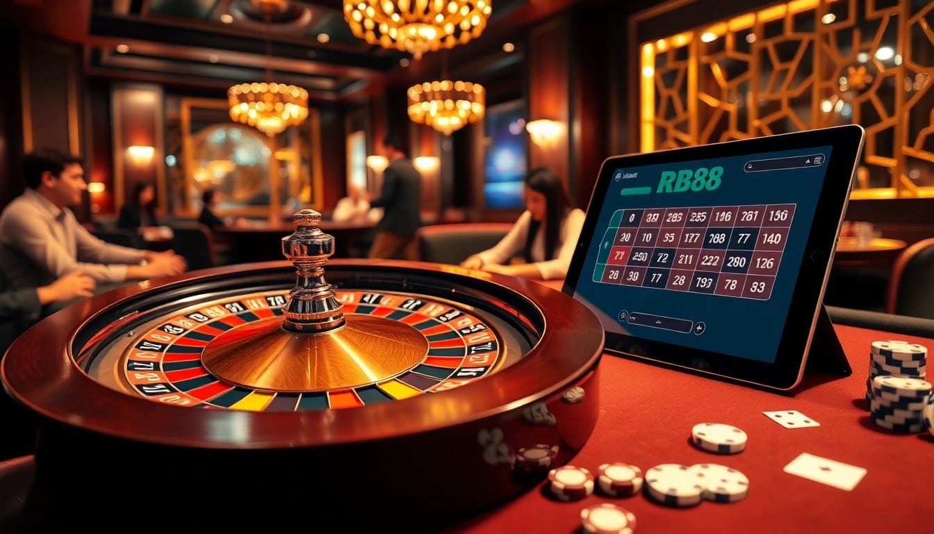 Betting excitement at a roulette table, showcasing RR88's luxury gaming experience.