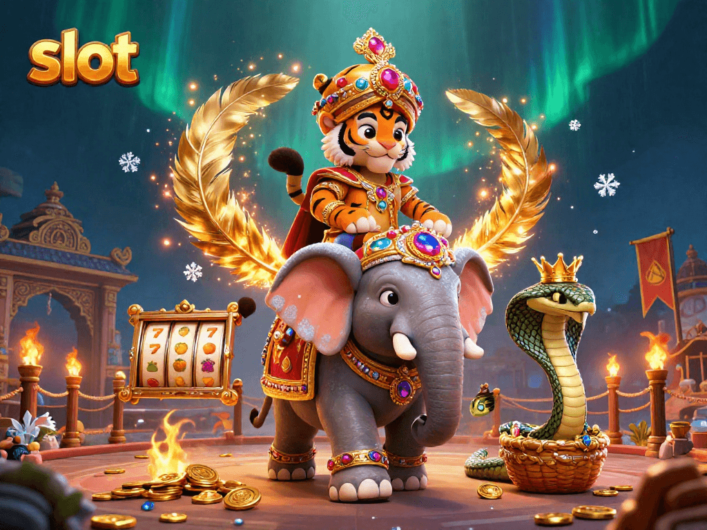 Slot online dengan maharaja dan gajah berhiaskan permata menjadikan permainan lebih menarik.