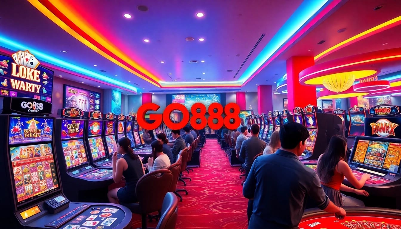 GO88 gaming platform showcasing exciting game variety in a vibrant atmosphere.