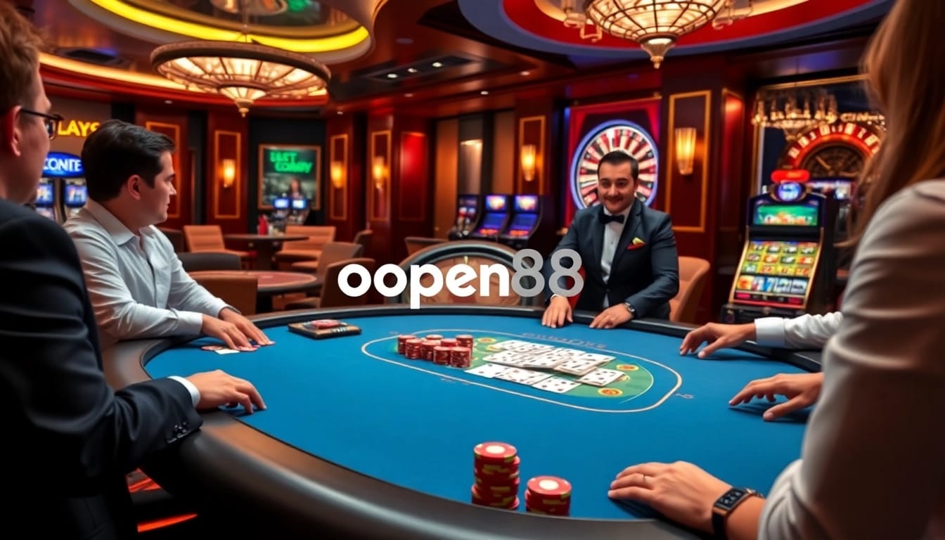 Experience the excitement at Nhà cái uy tín open88 with a professionally set poker table.
