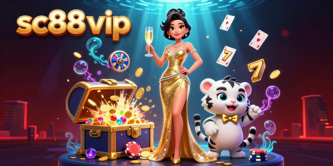 Experience the thrill of sc88 vip with a glamorous woman and a lucky tiger at the casino.