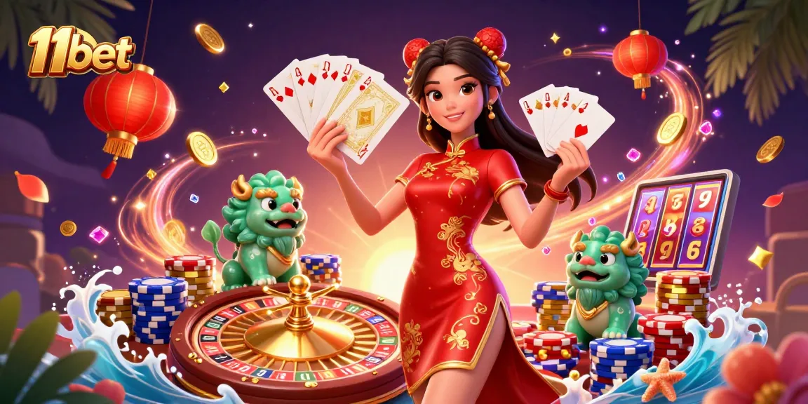 Bet on 11bet with royal flush cards and lucky wins in an immersive casino atmosphere