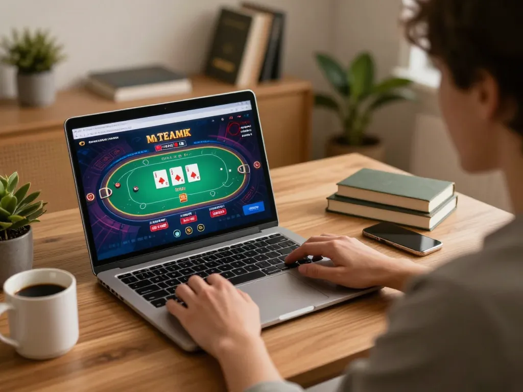 Engage in strategic gaming at a MetaMask crypto casino with a cozy online setup.