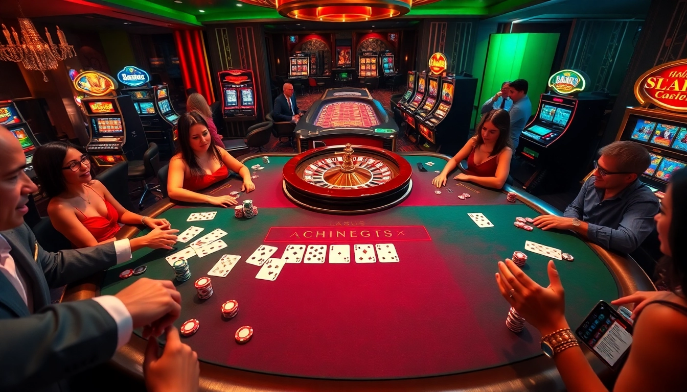 Exciting gameplay at a blackjack table with poker chips, highlighting asupanjitu in a luxurious casino.