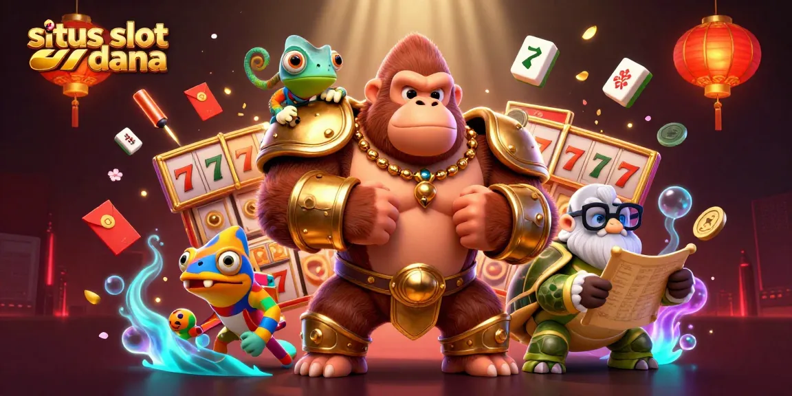 Engage with situs slot dana in an action-packed casino scene showcasing captivating characters.