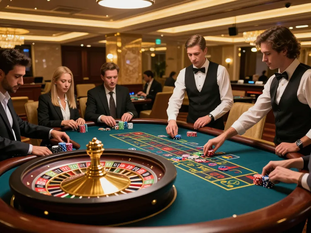 Watch players engage in a thrilling roulette game at HM88 casino, capturing the vibrant gameplay atmosphere.