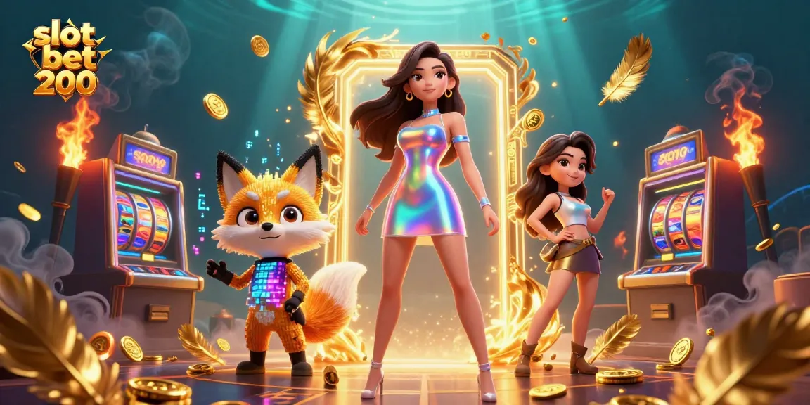 Spin and win with slot bet 200 in a vibrant casino scene filled with excitement.