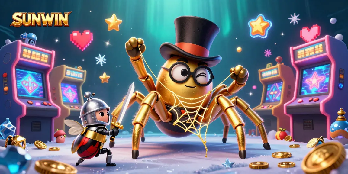 SUNWIN captivates players with its vibrant 3D casino adventure, featuring a golden tarantula and brave beetle knight.