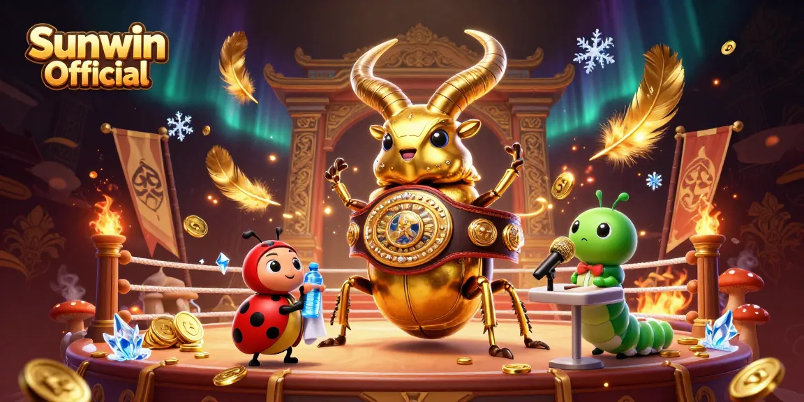 Experience thrilling gaming at Sunwin Official with an exciting Golden Stag Beetle boxing match.