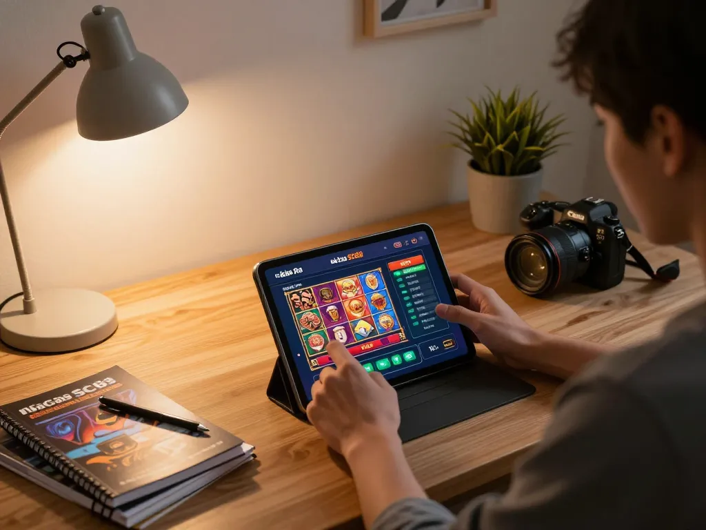 Betting strategy session with the nhà cái SC88 app displayed on a tablet, showcasing online gaming