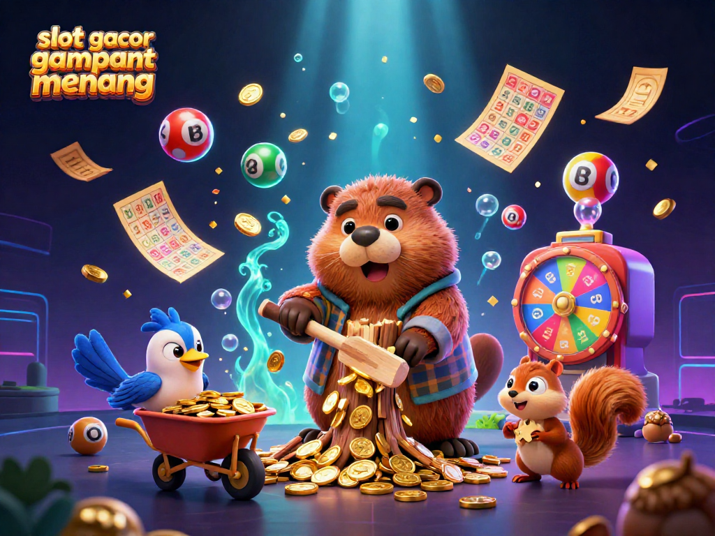 Experience fun at slot gacor gampang menang with our vibrant casino illustration showcasing excitement.