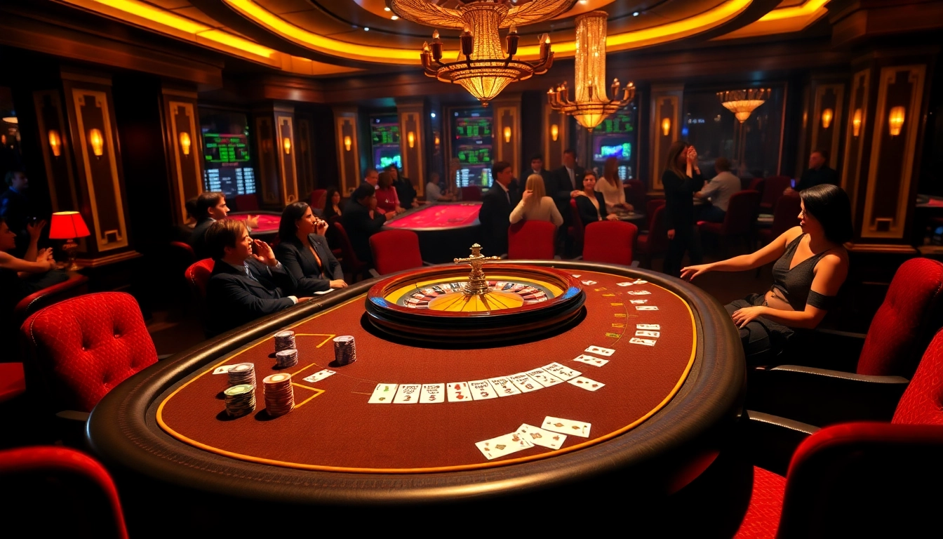 Engage in the thrilling excitement of 789P's luxurious casino atmosphere with vibrant poker and roulette action.