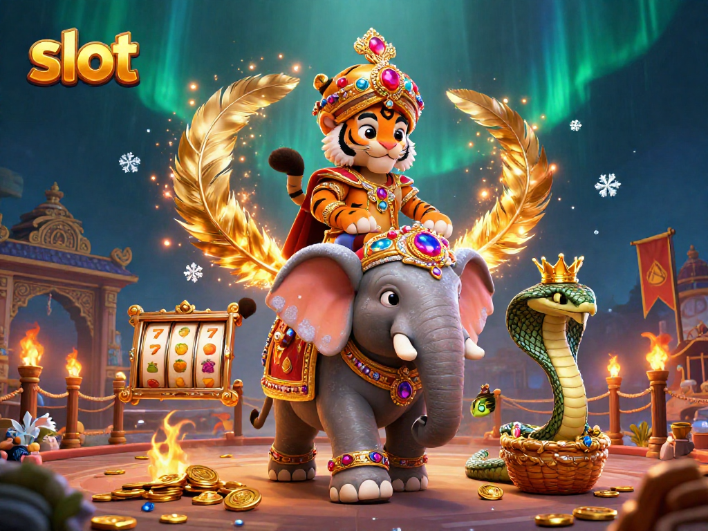 Slot online dengan maharaja dan gajah berhiaskan permata menjadikan permainan lebih menarik.