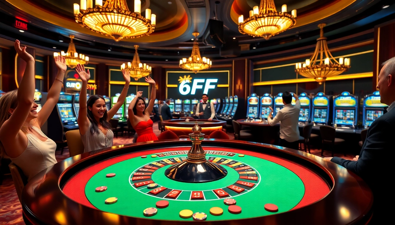 Players engaging in a thrilling 6FF roulette game with vibrant chips and luxury ambiance.