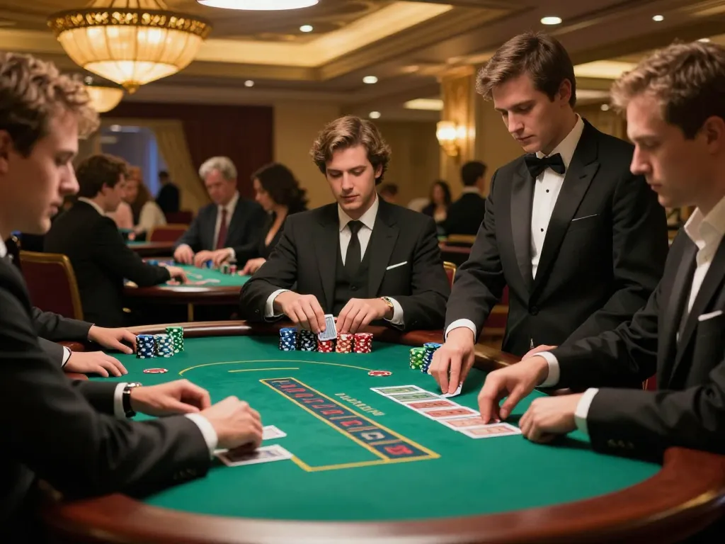 Experience high-stakes gameplay at a blackjack table with TT88 chips being stacked by players