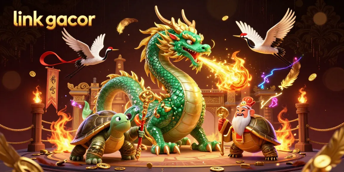 Experience the thrill of link gacor in this vibrant 3D illustration showcasing winning casino magic.