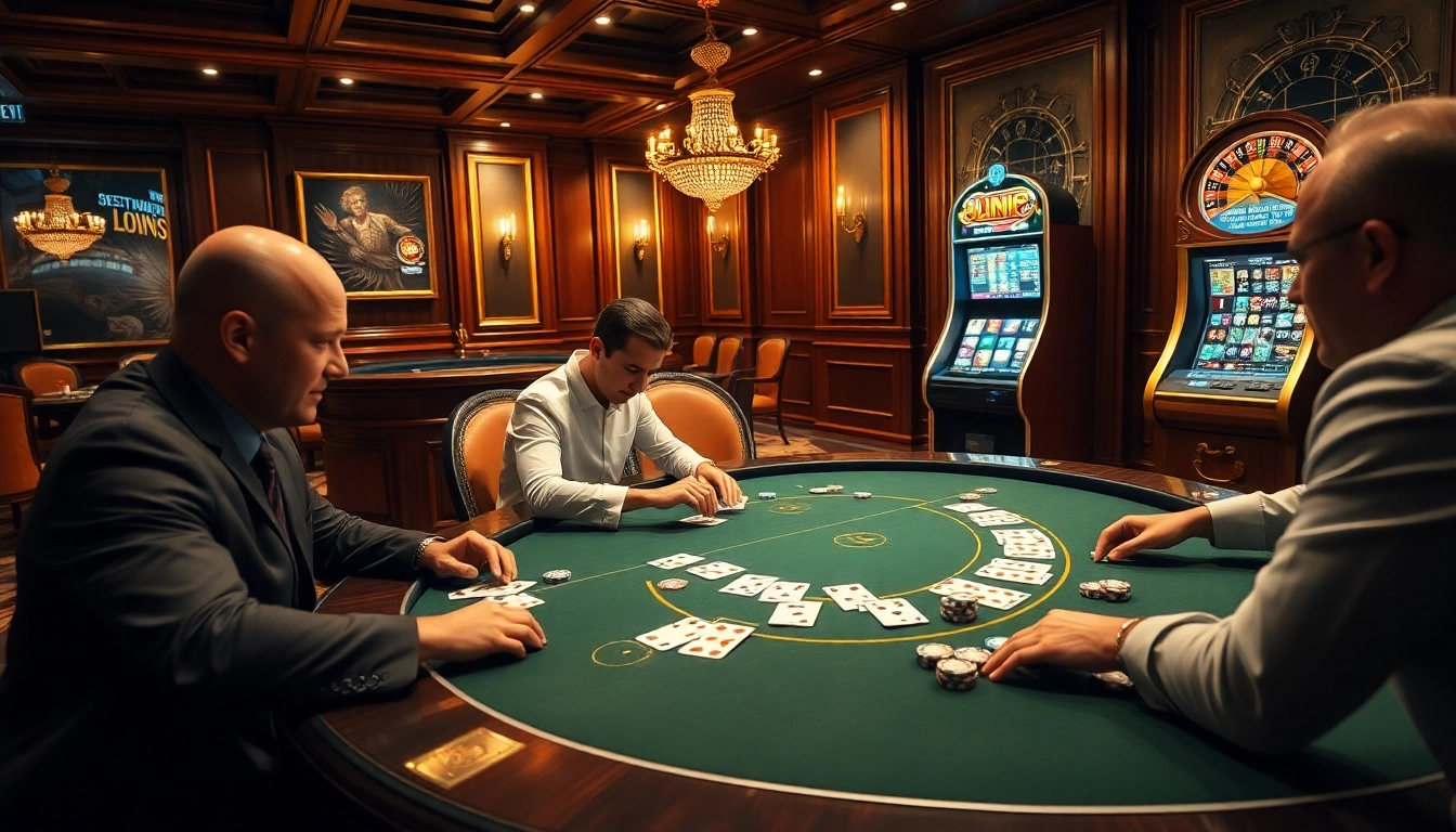 Experience the thrill of high-stakes poker and luxury at https://u888f.design/, featuring a glamorous casino backdrop.