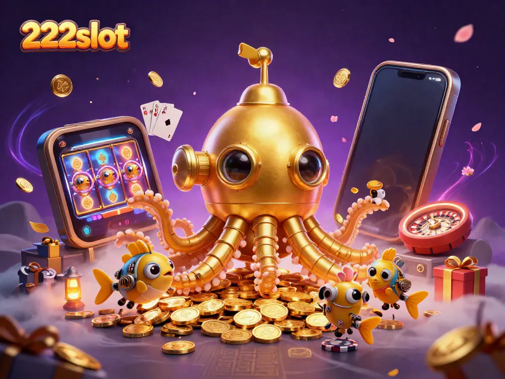 Menangkan hadiah besar dengan 222slot di ilustrasi kasino yang penuh warna dan detail.