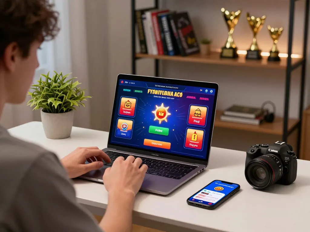 Engaged player enjoying a live casino game on laptop, featuring hm88 nhà cái for online betting.