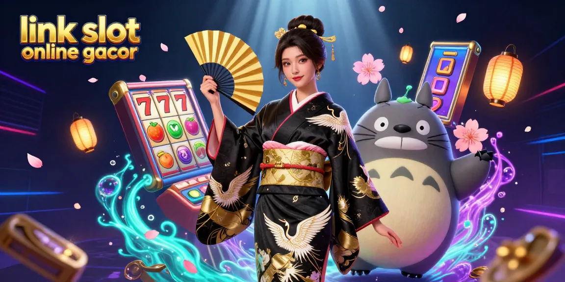 Win big with link slot online gacor featuring vibrant slot symbols and dynamic characters.