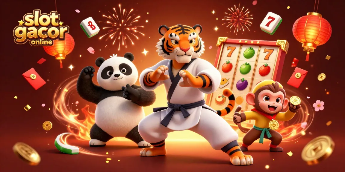 Experience thrilling slot gacor online action with 3D characters celebrating jackpots and gold rewards!