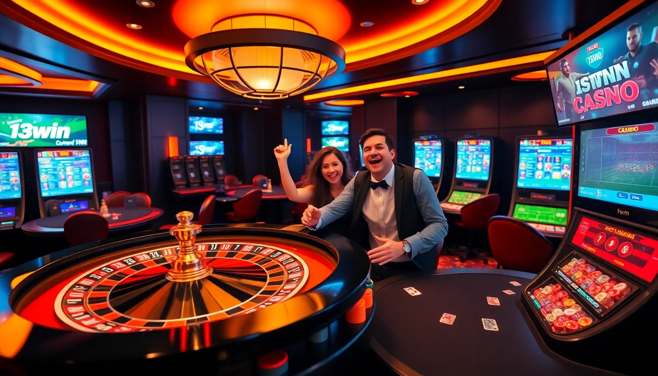 Experience thrilling wins at 13win's vibrant casino tables and interactive games.