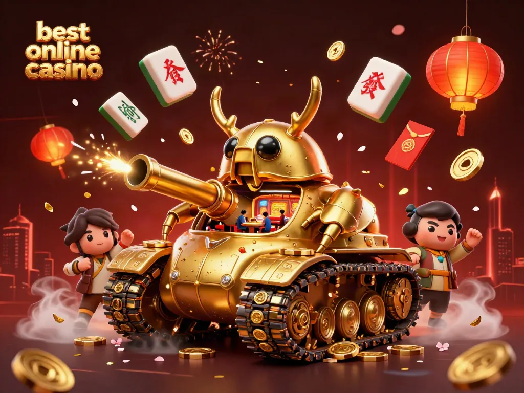 Experience the thrill of the best online casino inside a golden beetle tank casino bursting with excitement.