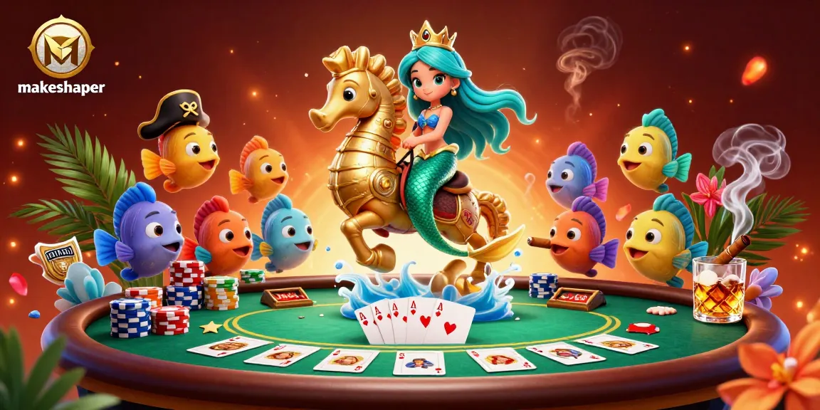 Experience the thrill of gaming with makeshaper's vibrant casino-inspired 3D illustration.