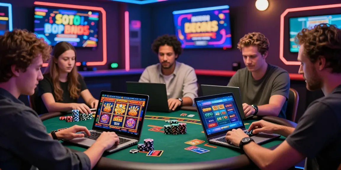 Online players at https://jumpspace.org.uk enjoying credit card casinos with vibrant gaming displays and engaging atmosphere.