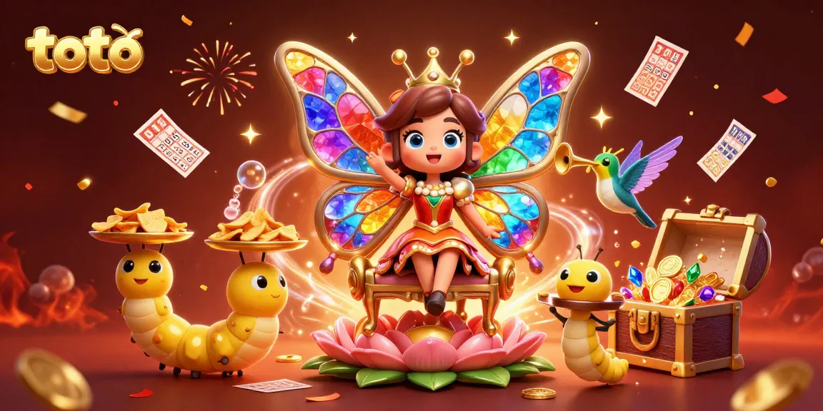 Engage in toto lottery excitement with vibrant bingo cards and treasure themes in this dynamic illustration.