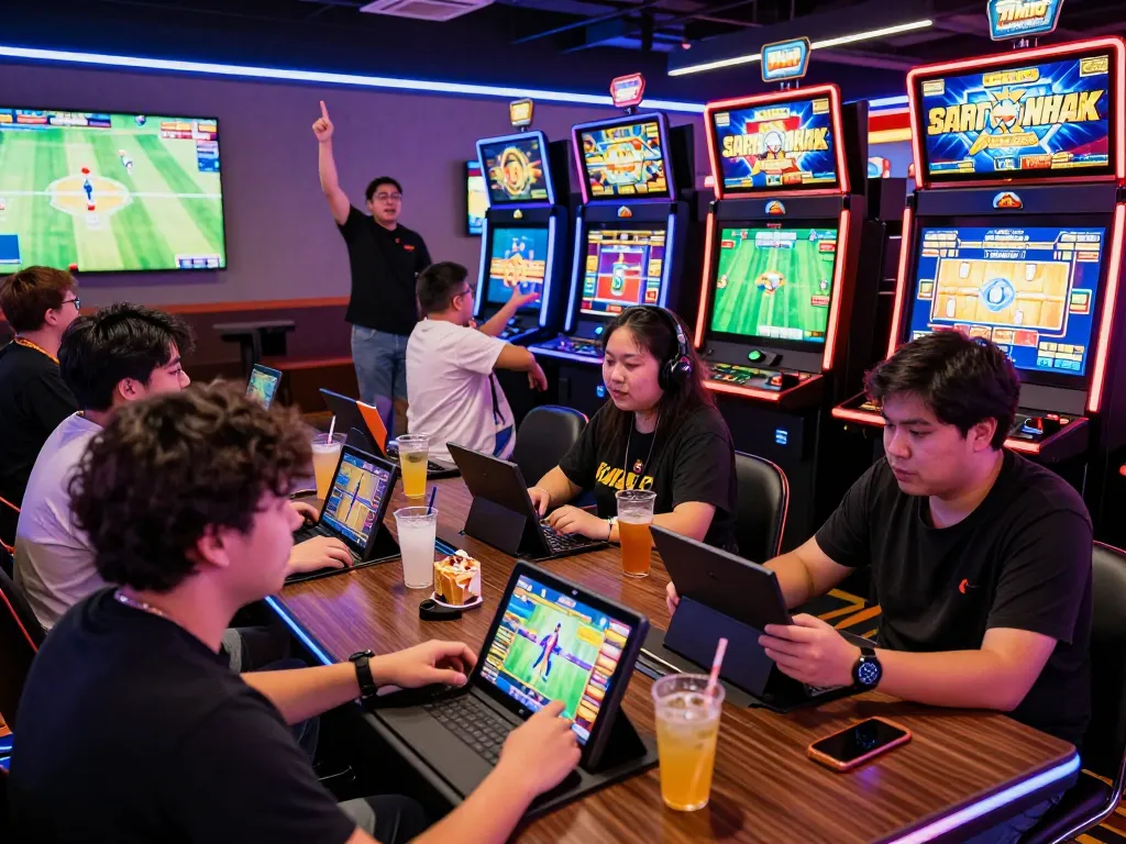 Exciting gaming atmosphere at 79King with players enjoying online casino games and sports betting.