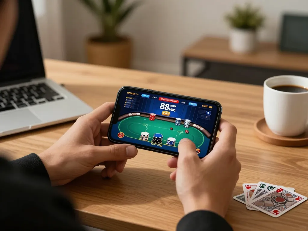 Engaging with 88aa chính thức through mobile poker for strategic bets.