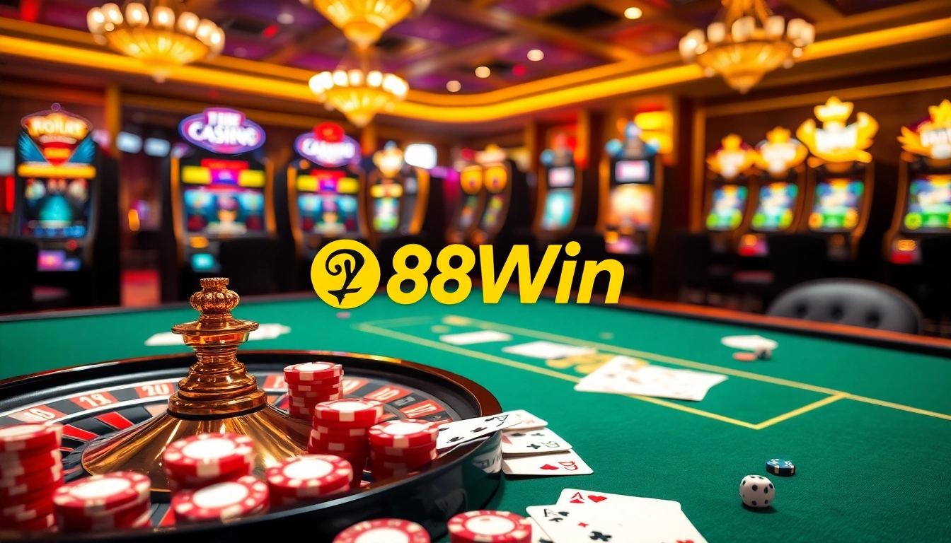 Engaging poker game scene at 98Win featuring colorful chips and playing cards.