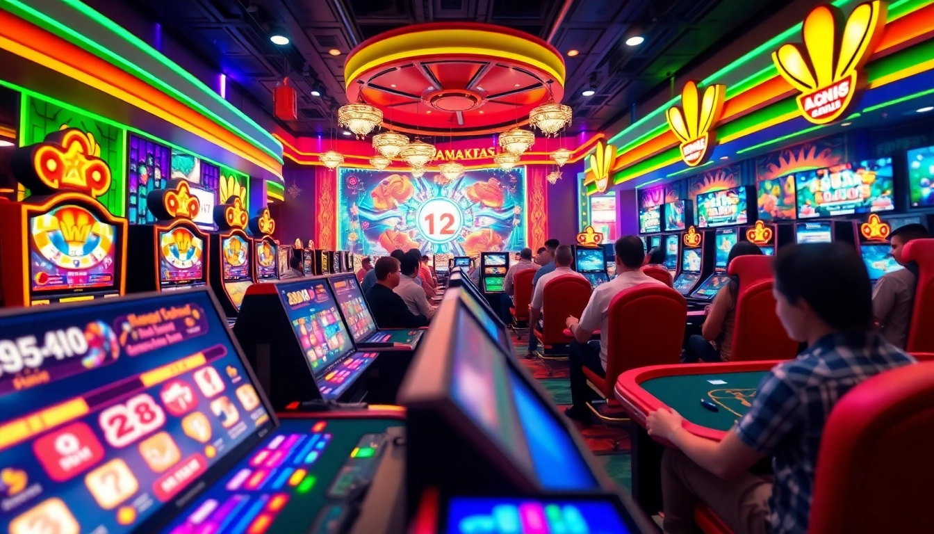 Engaging online gaming scene at https://go88.bio/ showcasing vibrant gameplay and casino atmosphere