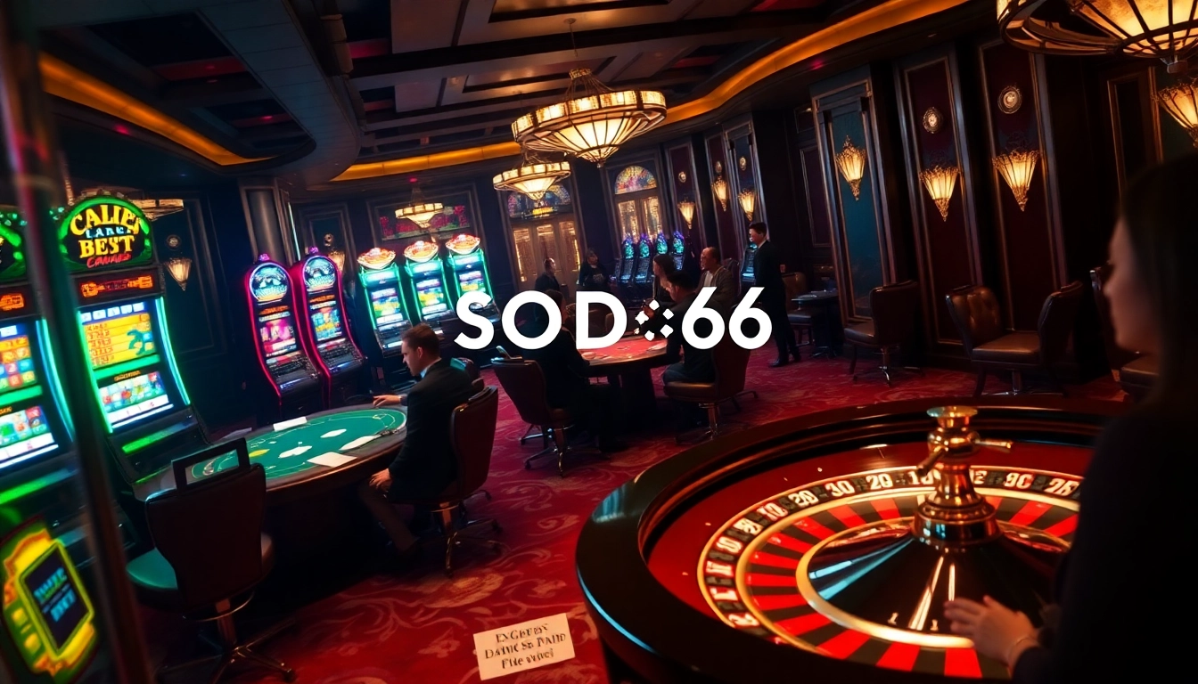Betting excitement at SODO66 with vibrant casino tables and engaging players.