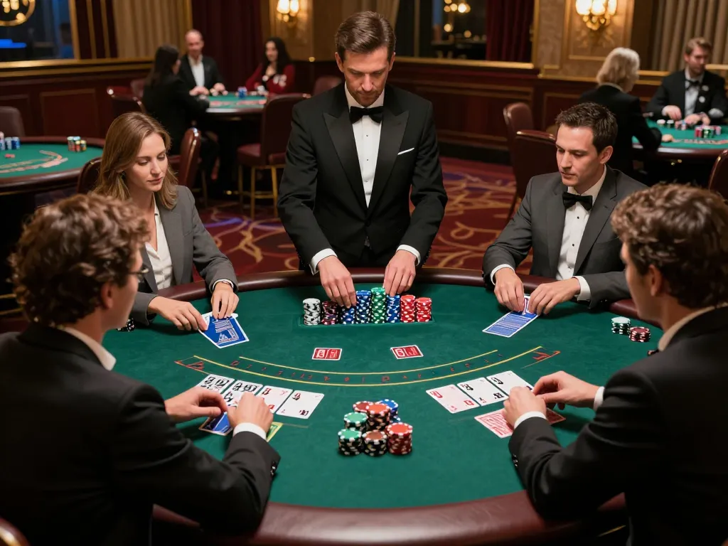 Experience high-stakes blackjack gameplay at RR888, where players engage intensely at the table.