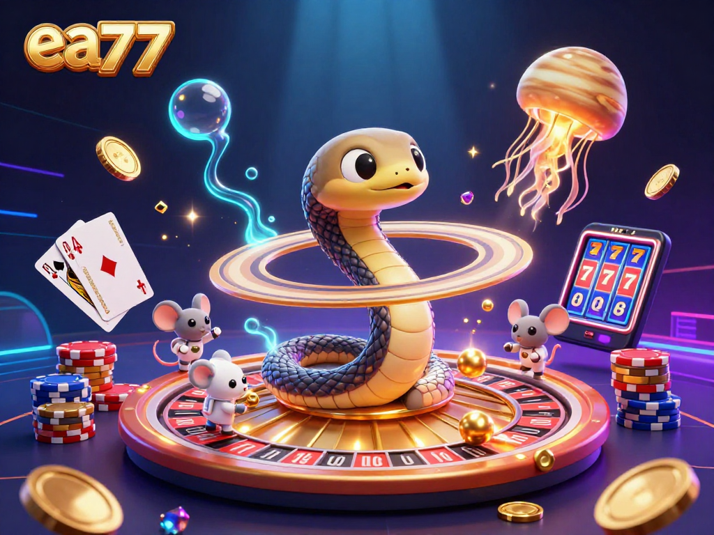 ea77-এ গেমিংয়ের উত্তেজনা উপভোগ করুন, ক্যাসিনো বিষয়ক মহাকাশ ভিত্তিক দৃশ্য!