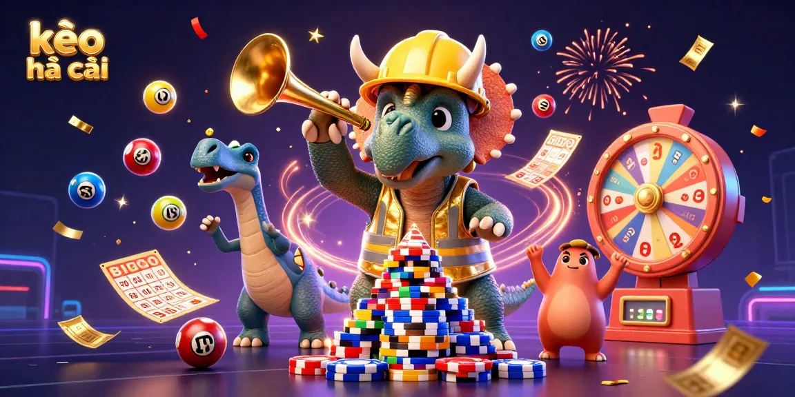 Engage in the excitement of kèo nhà cái with colorful lottery elements celebrating wins.