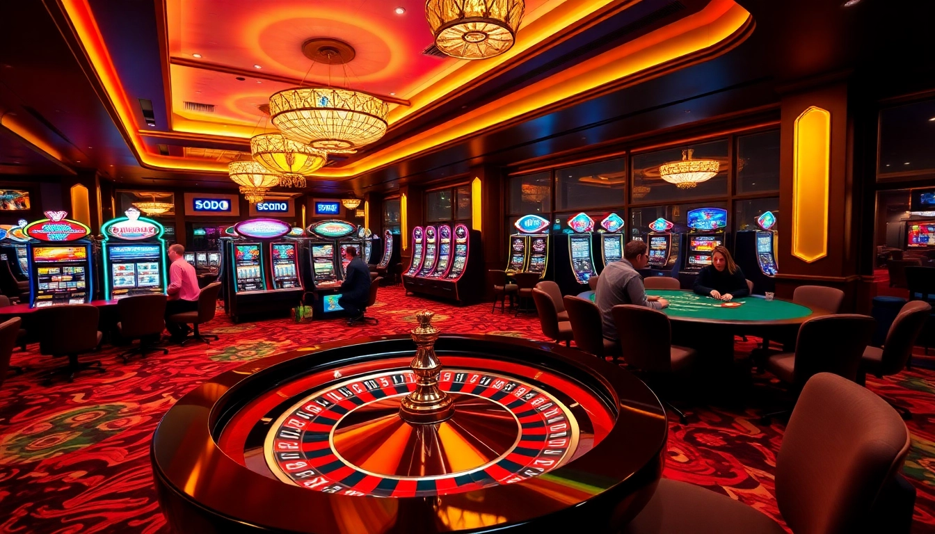 SODO CASINO casino enthusiasts placed bets while enjoying vibrant gaming tables and slot machines