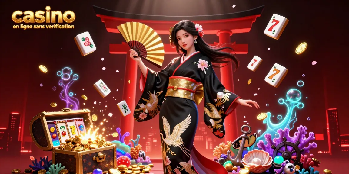 Vivez l'excitation du casino en ligne sans vérification avec des personnages dynamiques dans une illustration 3D vibrante.