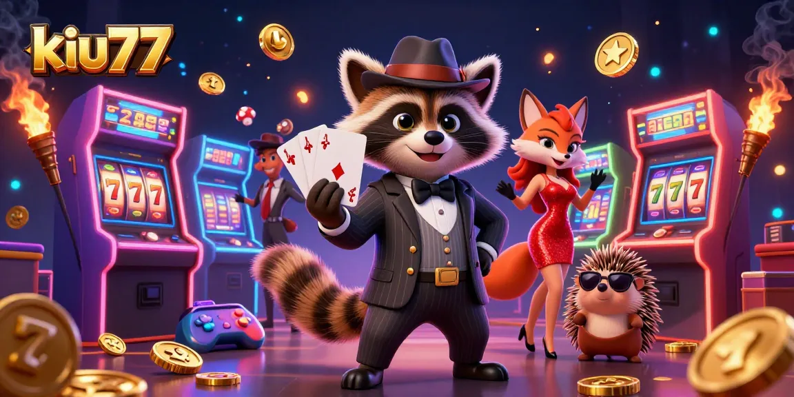 Engage in thrilling gaming adventures at kiu77 with vibrant slot machines and energetic 3D characters.