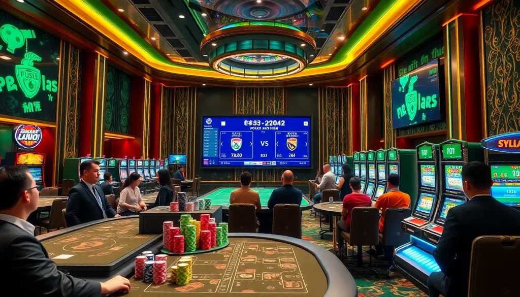 Engaging in แทงบอล with real-time betting on live soccer matches at a vibrant casino.