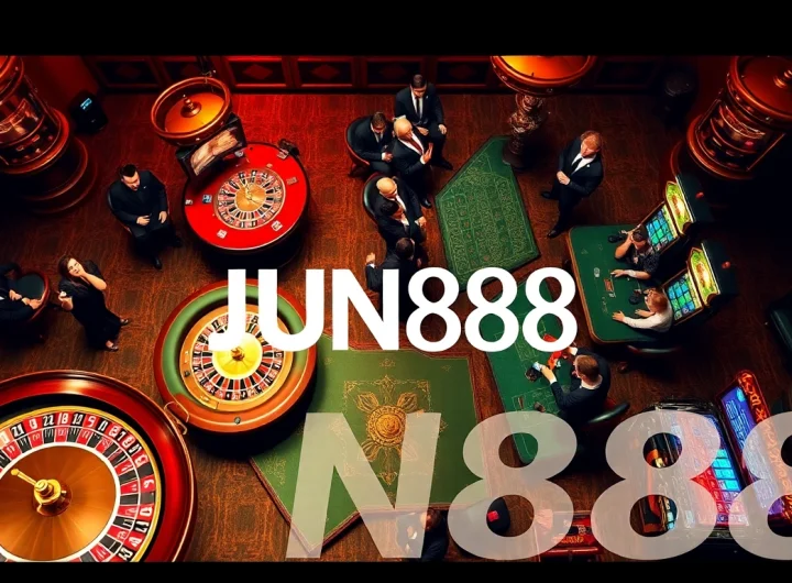 Experience thrilling gameplay with JUN88 trang chủ featuring vibrant casino tables and exciting gambling action.
