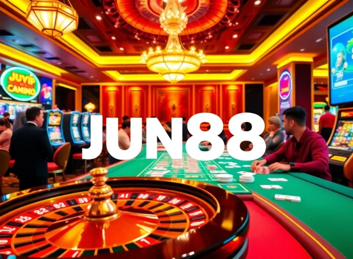 Exciting gaming action at jun88 trang chủ, showcasing players engaged in roulette and poker.
