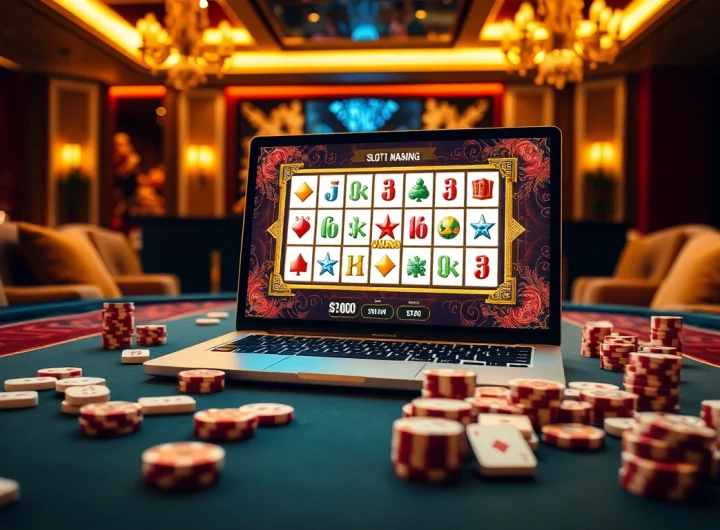 Experience the thrill of the demo slot mahjong game in an upscale casino setting.