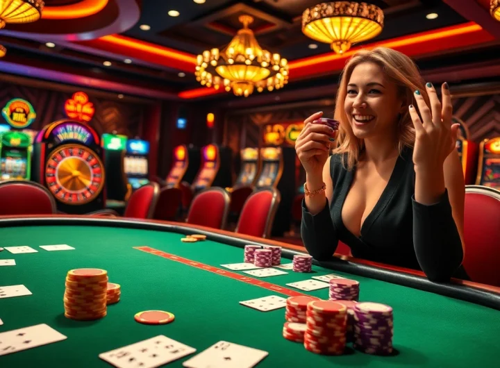 Experience the thrill of winning at Rikvip's vibrant casino atmosphere with poker, roulette, and slot machines.