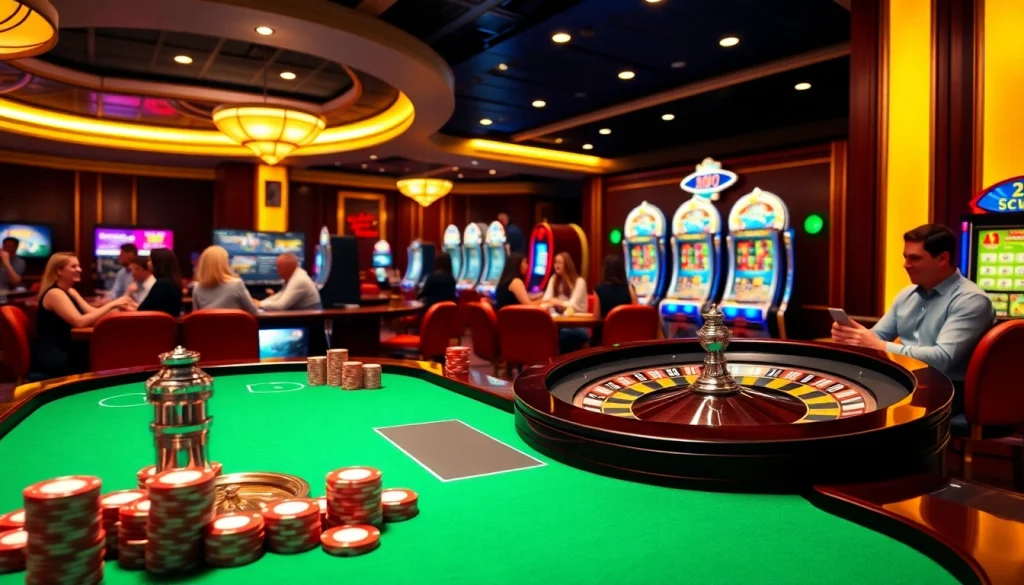 Experience lively casino action at https://sky88j.design/ with vibrant poker chips and roulette.