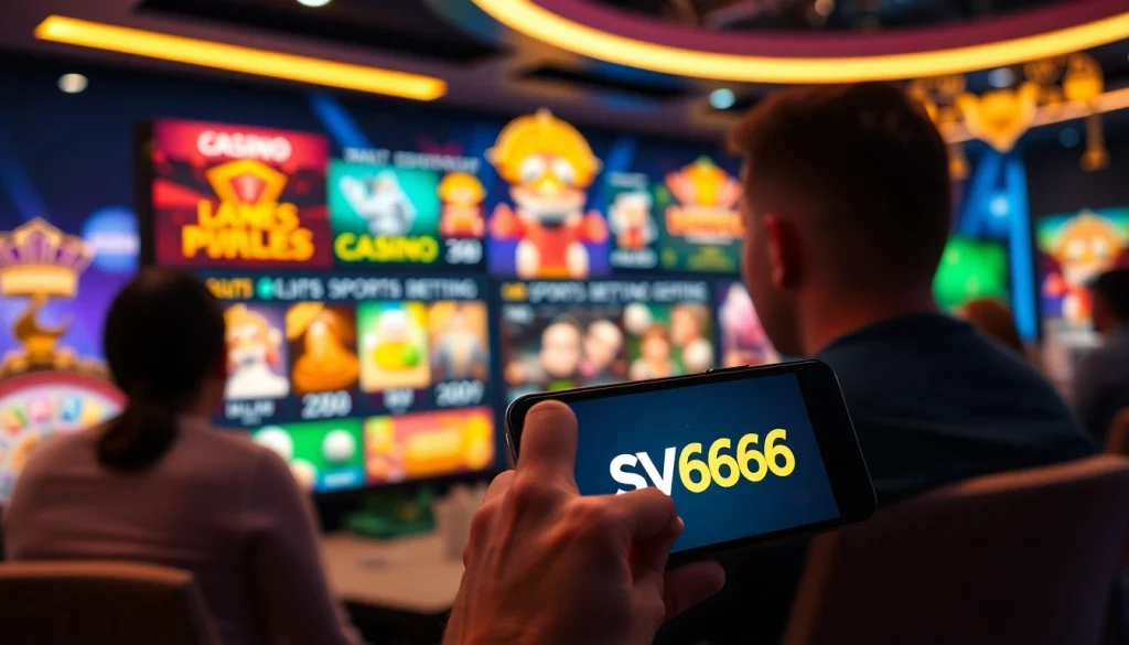 Experience online gaming at https://sv66s.net/ with thrilling slots and sports betting in a vibrant casino atmosphere.